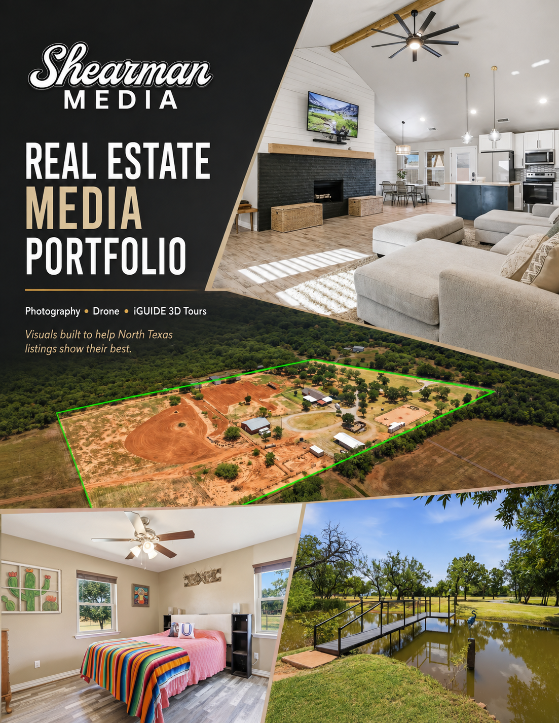 Real estate drone media collage